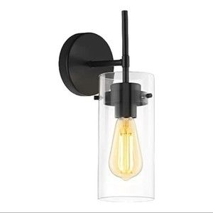 Minetom Black Matte Wall Sconce Modern Indoor Light 13.38" x 11" x 7"